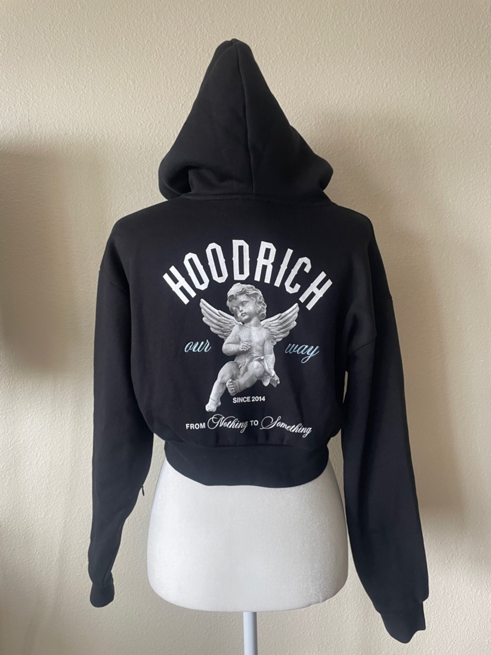 HOODRICH - WOMEN'S GLOW ANGEL CROPPED HOODIE IN BLACK - Picture 9 of 13